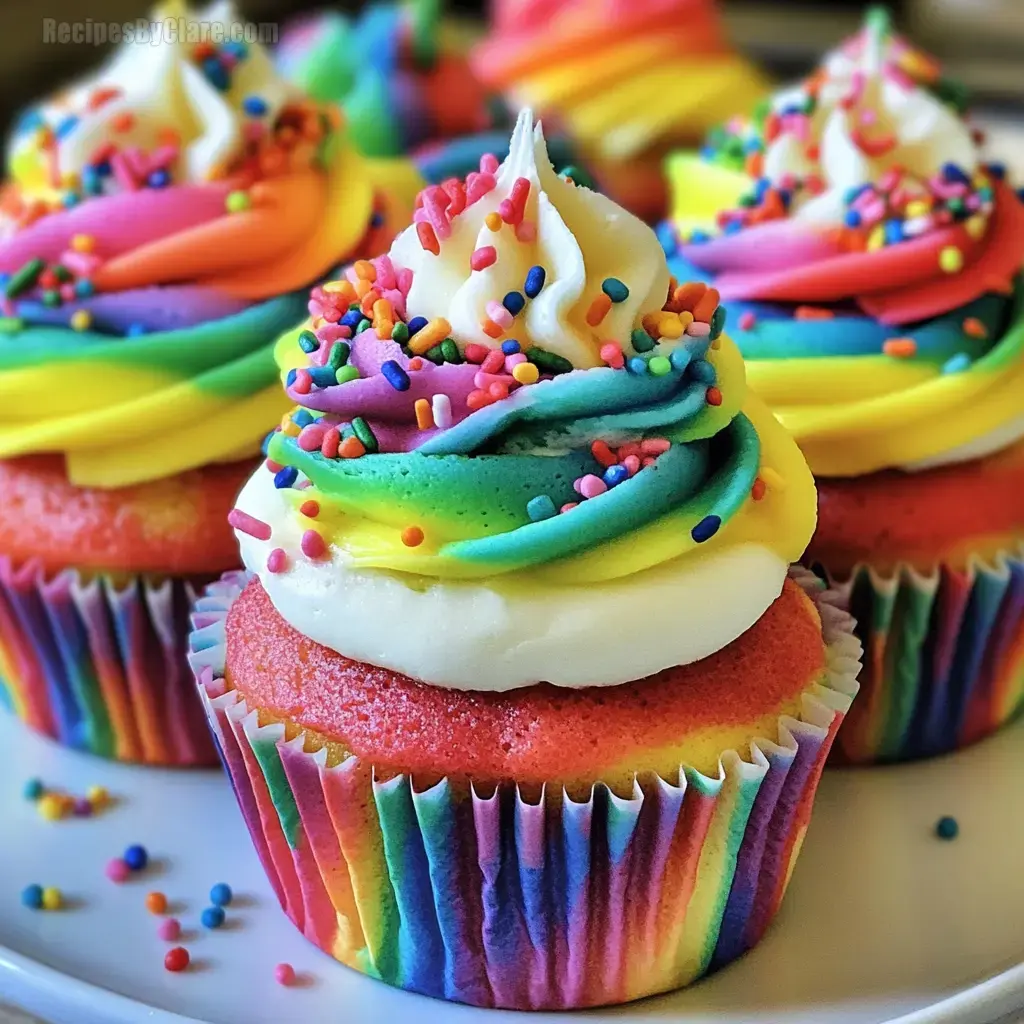 Customize Savory Rainbow Cupcakes with Avocado Frosting
