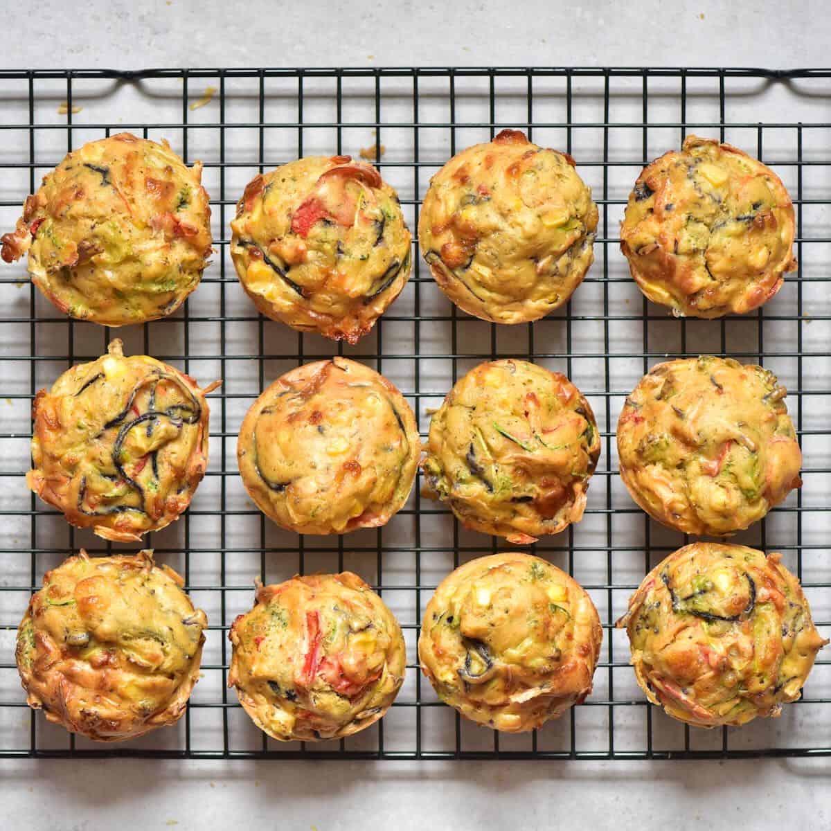 Easy Savory Rainbow Veggie Muffins: Healthy On-the-Go Snack